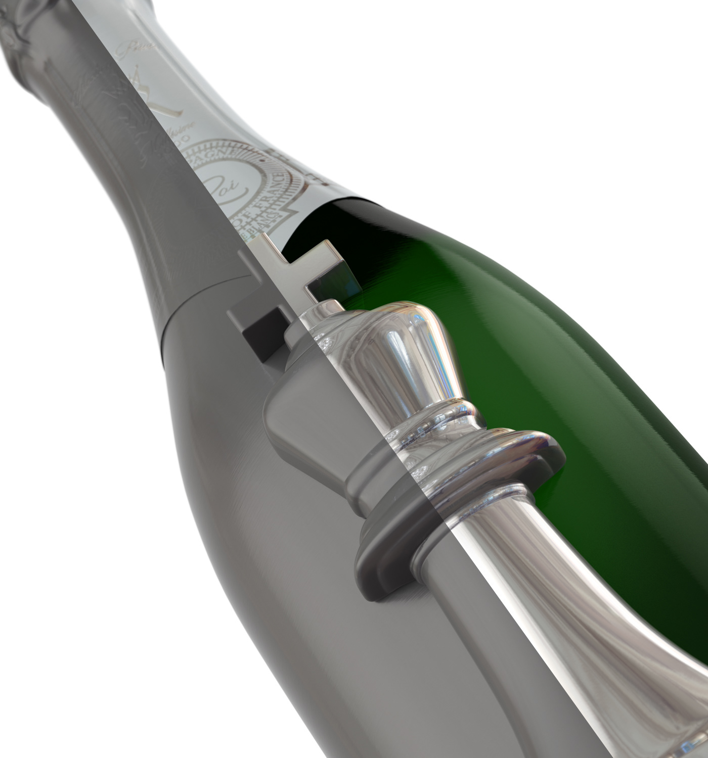 Champagne 3D Renderings bottle CGI liquor