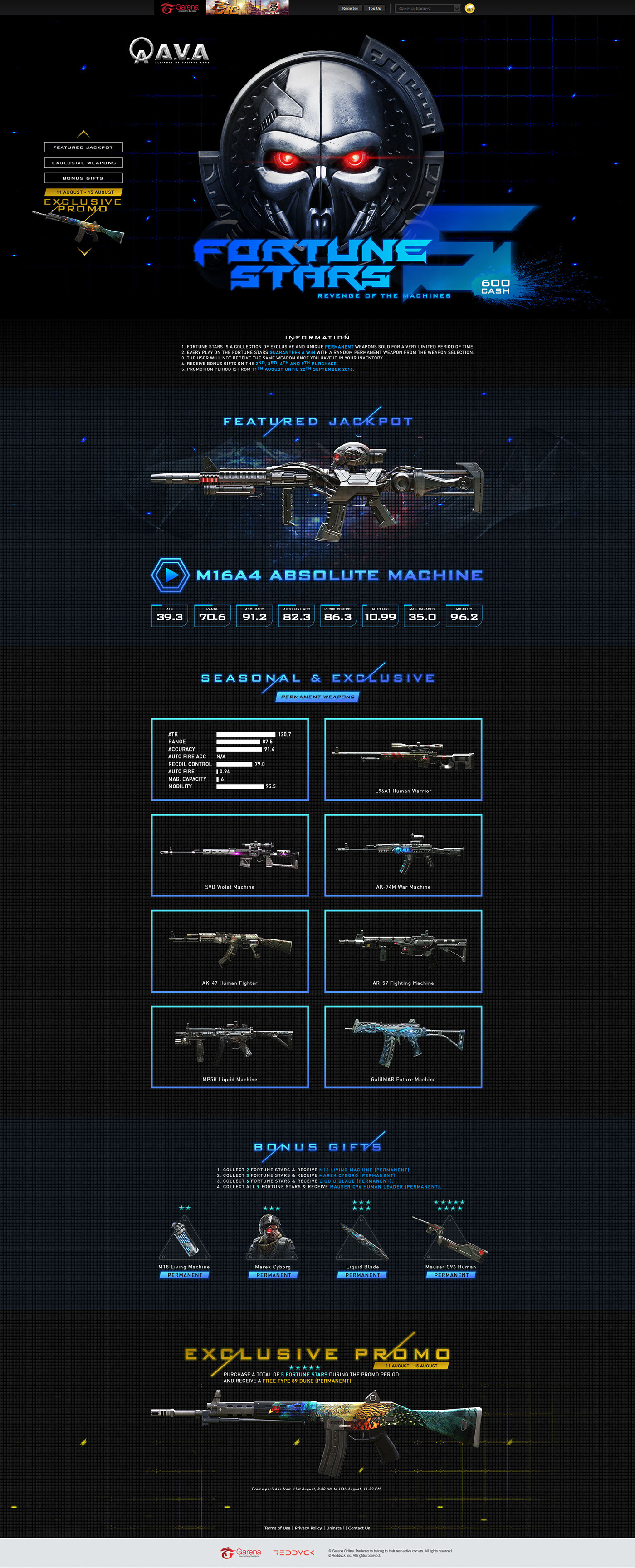 Website Design Gun ava Weapon FS5 graphic design  FPS blue Layout Design