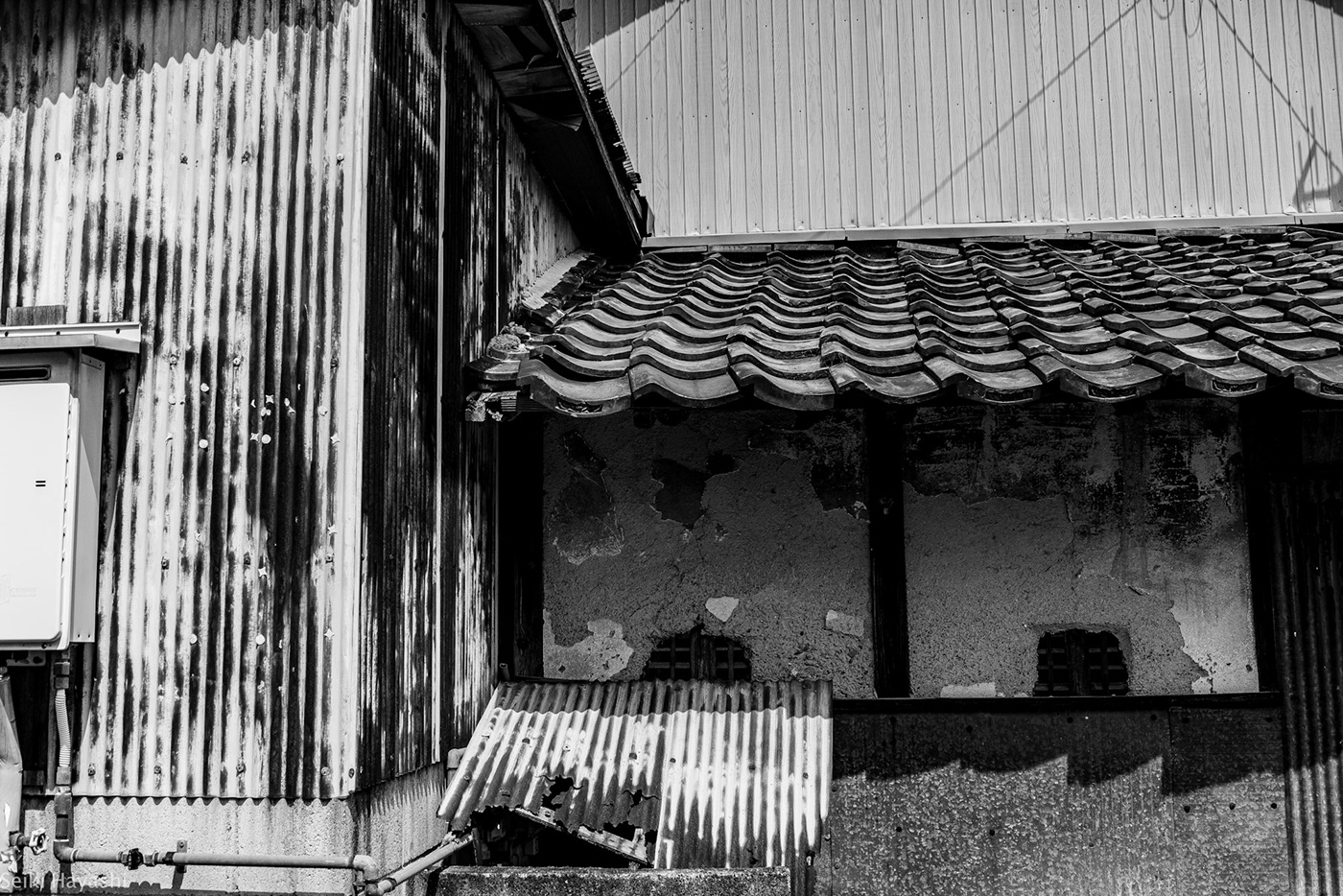 black and white japan Street wakayama