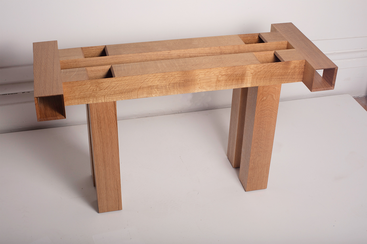 wood structure hollow furniture bench craft mitre