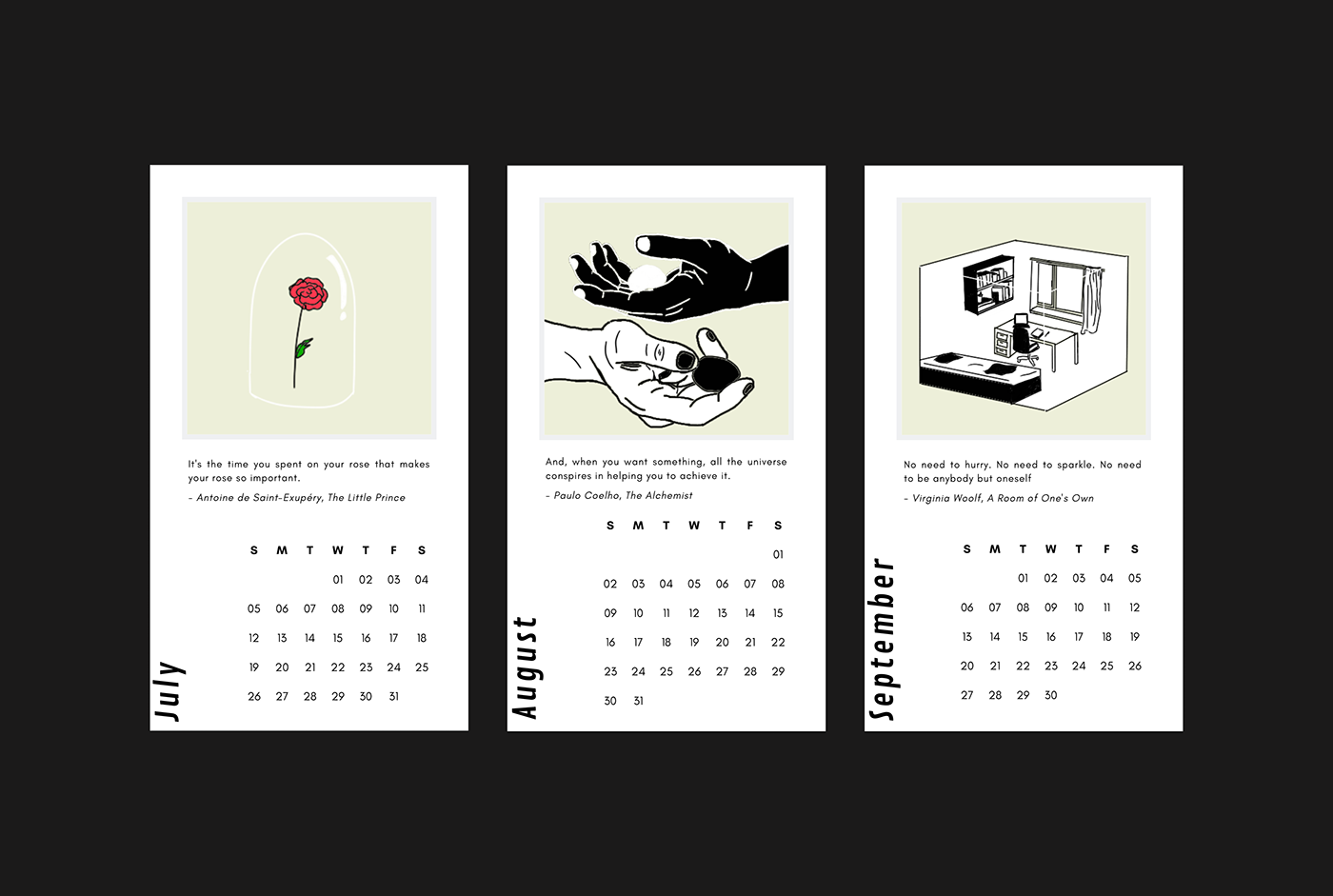 bookmark calendar Corporate Calendar Design illustrations visual design