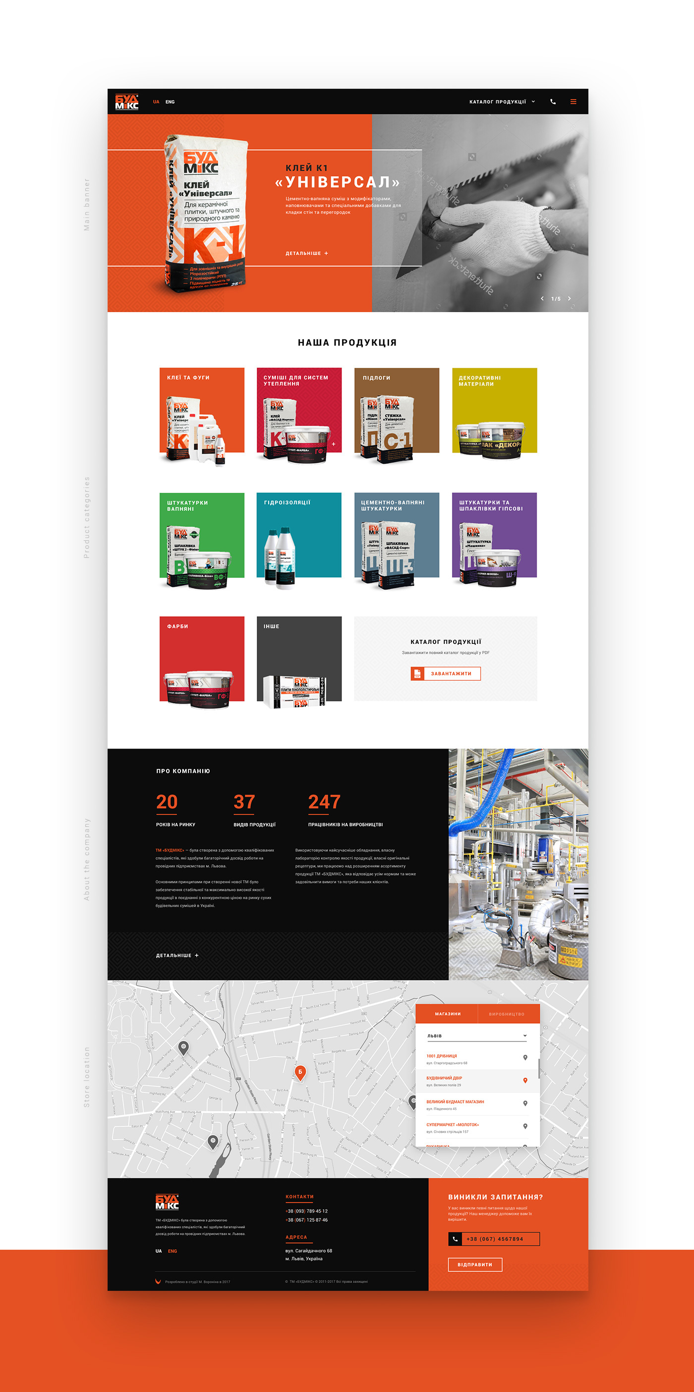 Website Responsive e-commerce Catalogue Lviv UI ux business Web orange