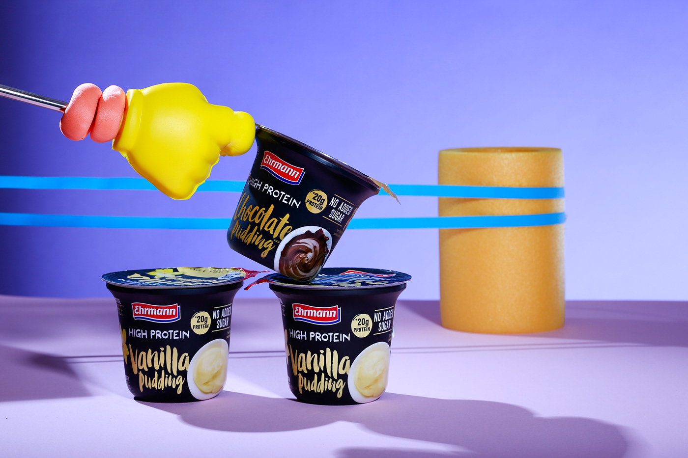 foodphotography setdesign ehrmann product drink littleworld muscles protein Fun gym
