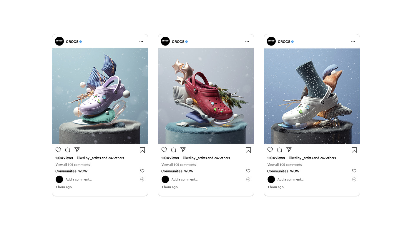 Crocs Shoes 3D design art modern cinema4d ILLUSTRATION  inspirations adobe composition