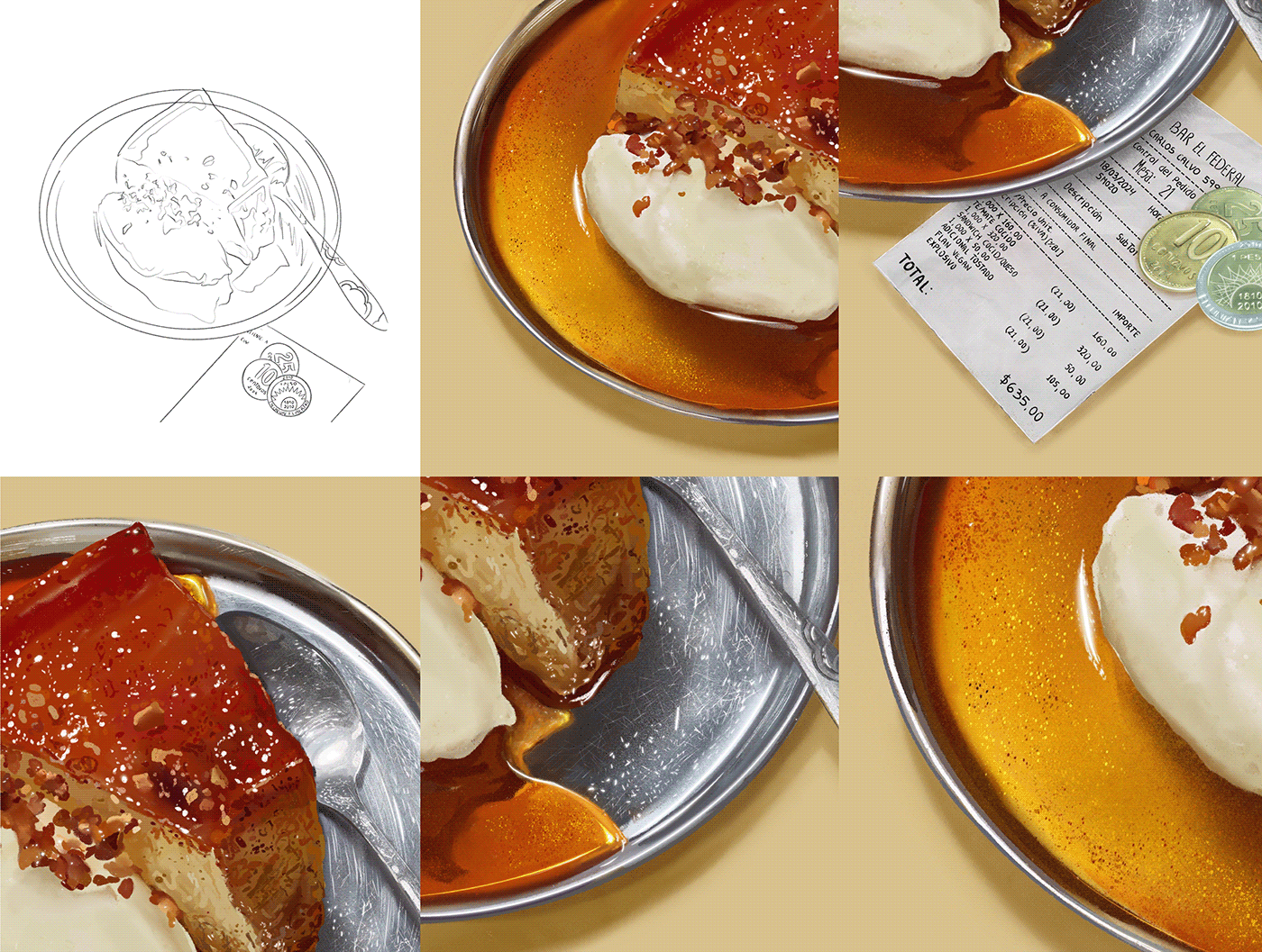 ilustracion ilustración digital buenos aires Procreate procreate illustration postre dessert Grastronomía