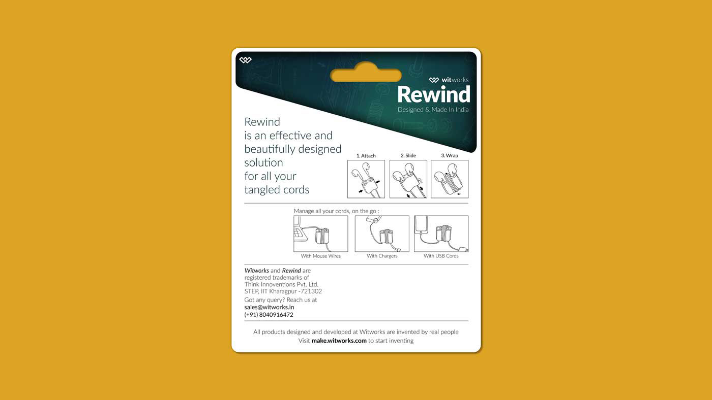 witworks rewind design graphic Blister package plastic paper print