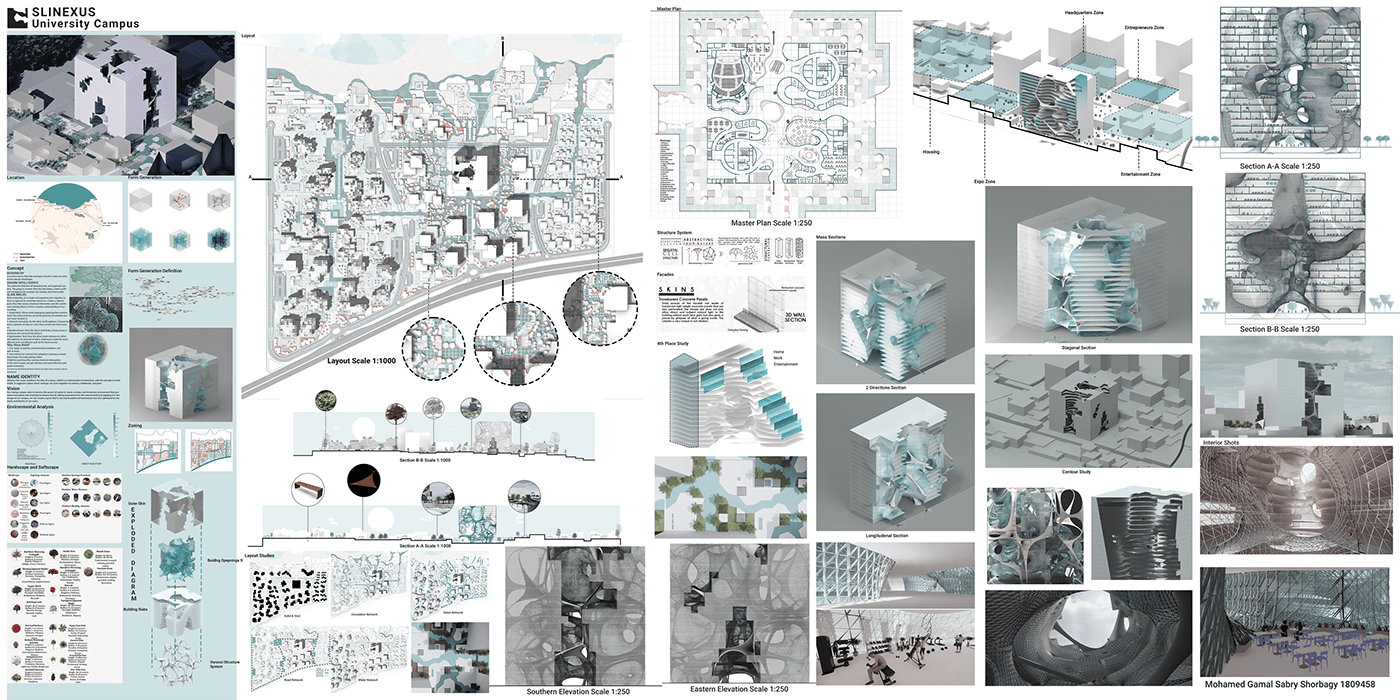 architecture Urban Design Landscape graduation project concept architectural design Urban grid pixels cube Innovation hub