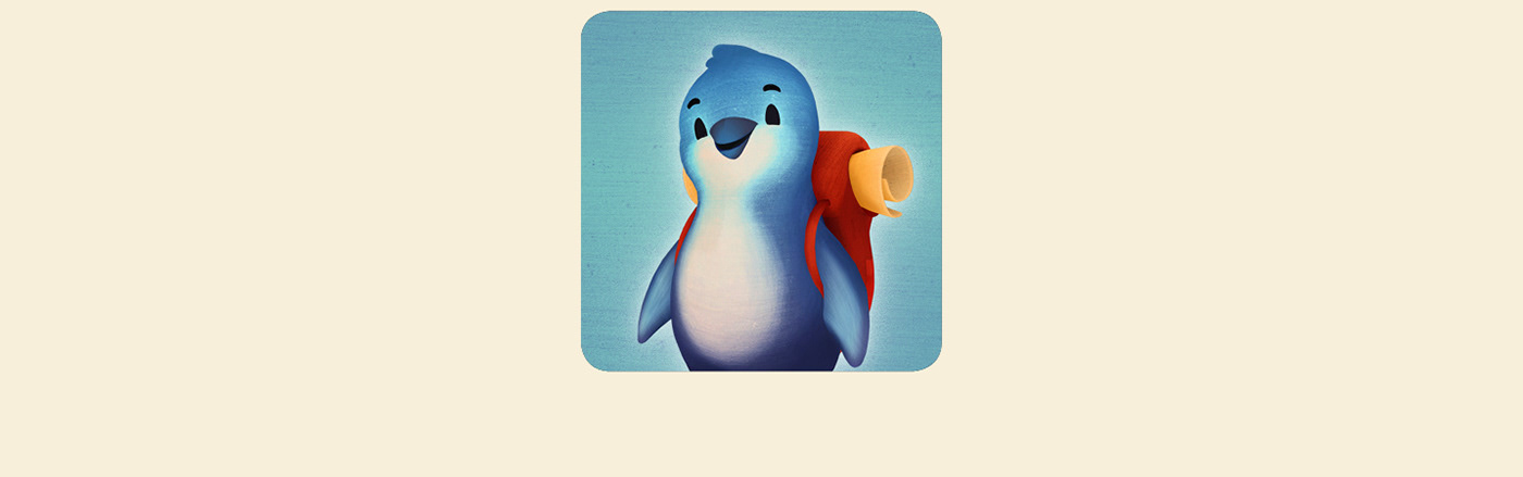 penny penguin app interactive story texture game kids children application
