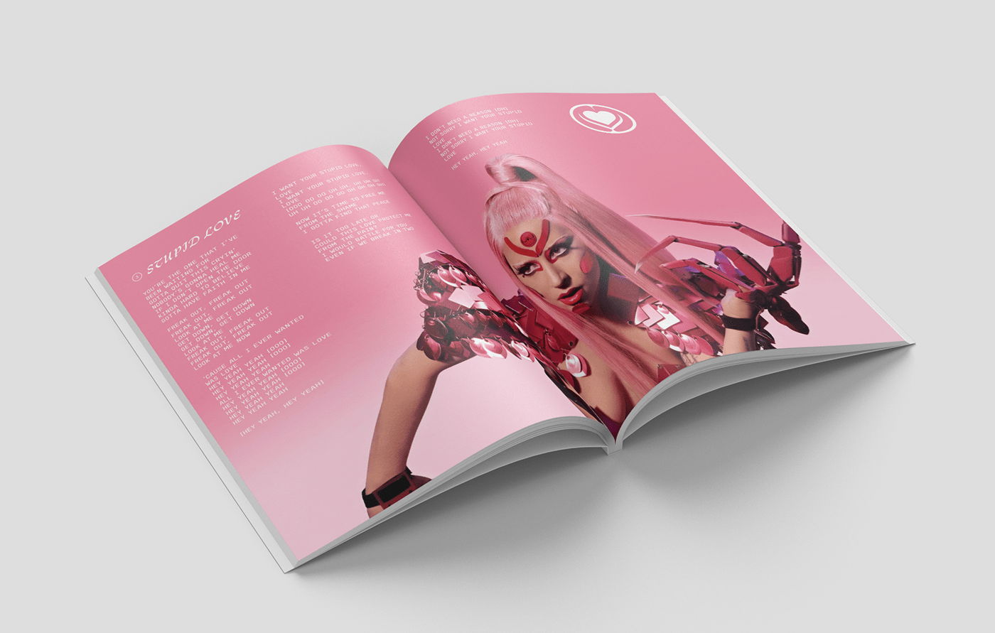 design music artwork Booklet Lady Gaga Chromatica brochure Layout editorial book design