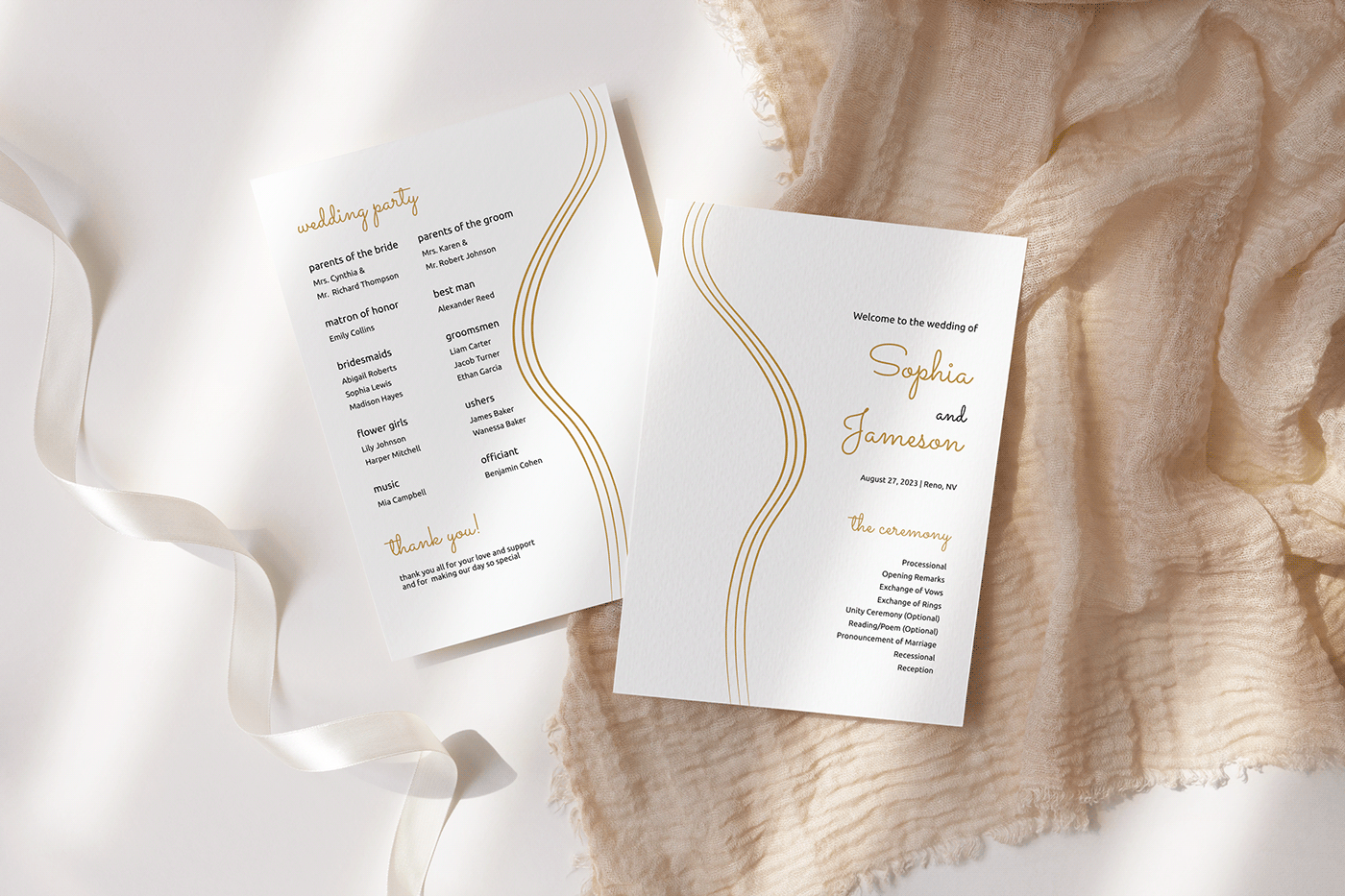 menu Invitation wedding thank you card design template etsy bundle minimal stationary