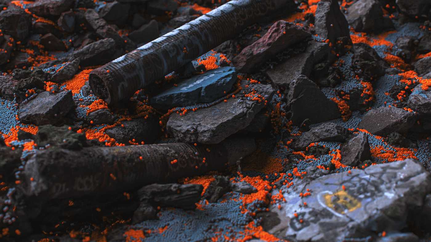 3DScan abstract Photogrammetry photorealistic Photoscan rubble surreal xparticles