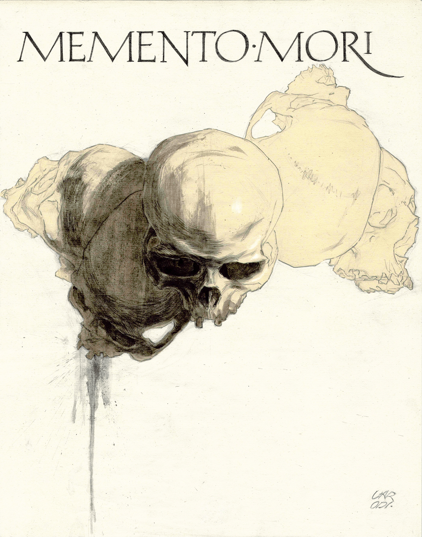 ILLUSTRATION  poster graphic skull Drawing  memento mori