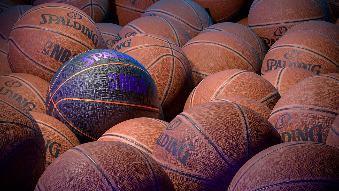 3d modeling basketball CGI NBA Substance Painter texturing vray adobe substance spalding