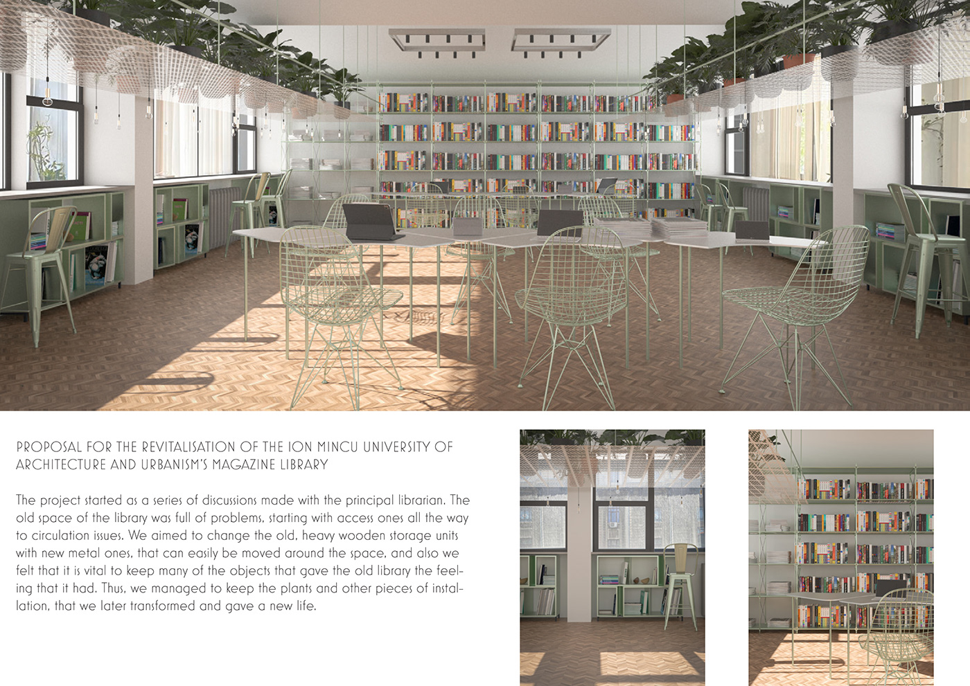 library architecture archviz 3ds max modern visualization Render 3D