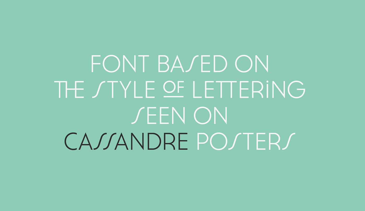 font free Typeface Cassandre titling Display Ligatures