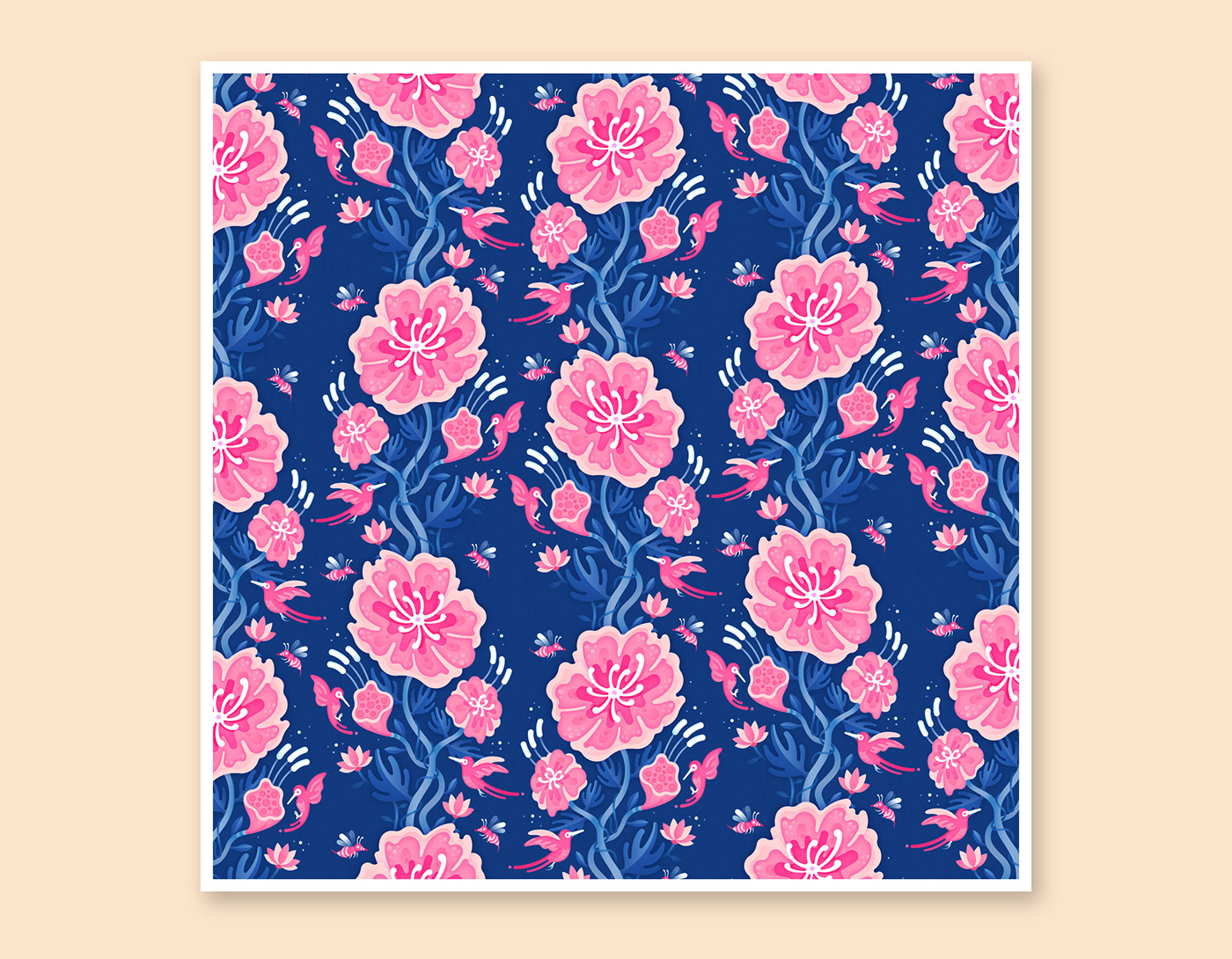 satin scarf flower pattern iphone case
