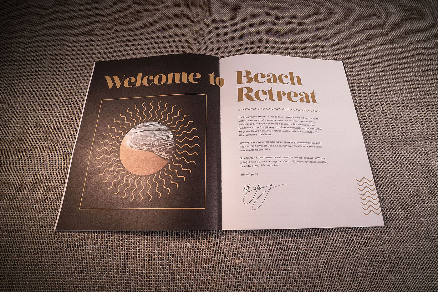 book editorial magazine design print spread beach Christian steven skadal church