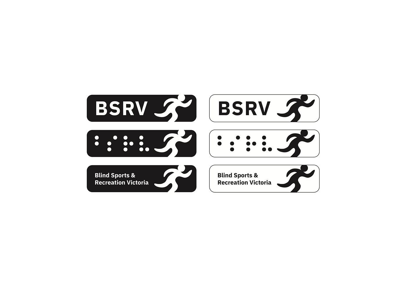 branding  Advertising  logo blind sports recreation Braille Rebrand Capstone bsrv