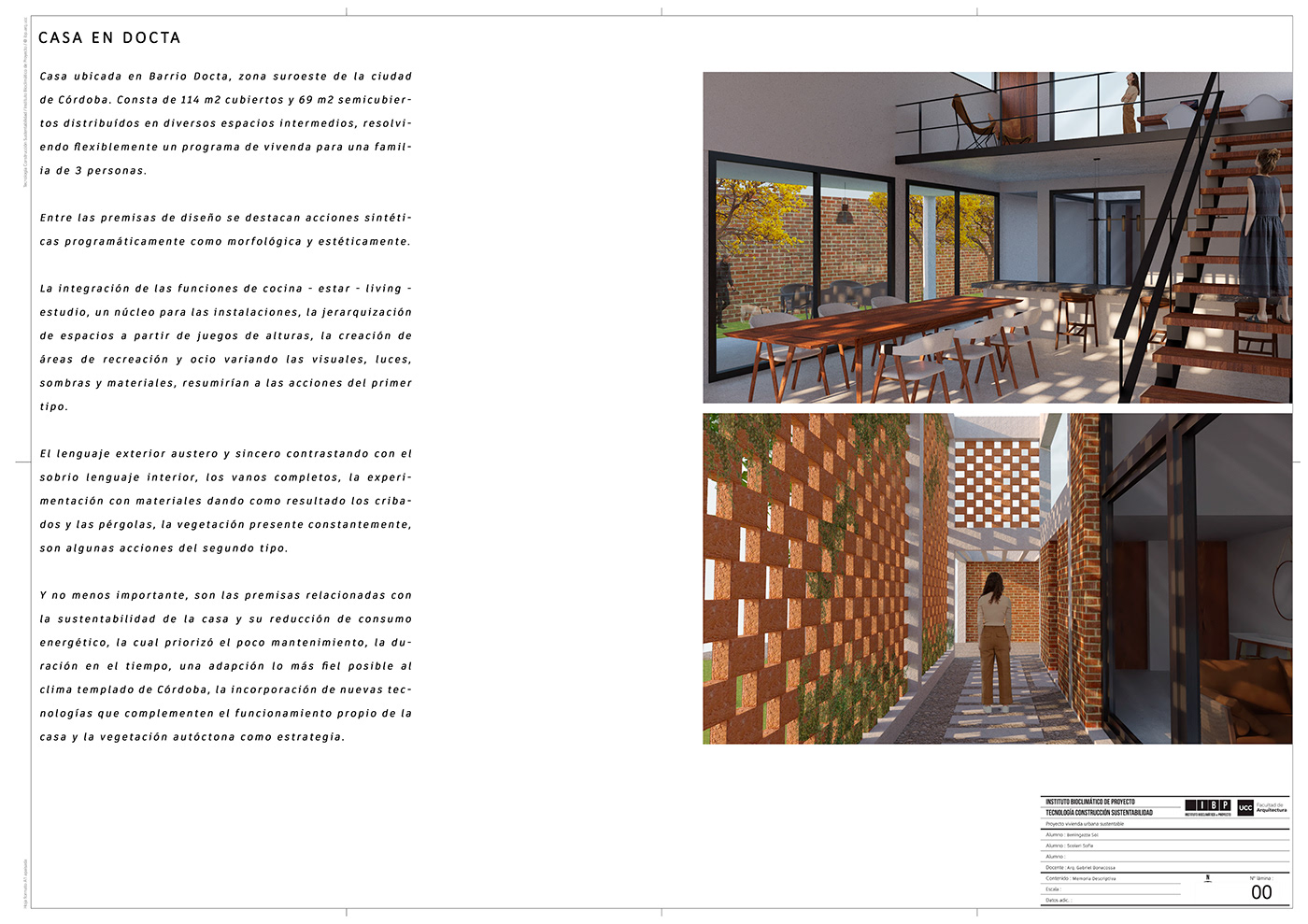 arquitectura architecture design sustentabilidad Render visualization architectural design PROYECTO ARQUITECTONICO proyecto tecnico