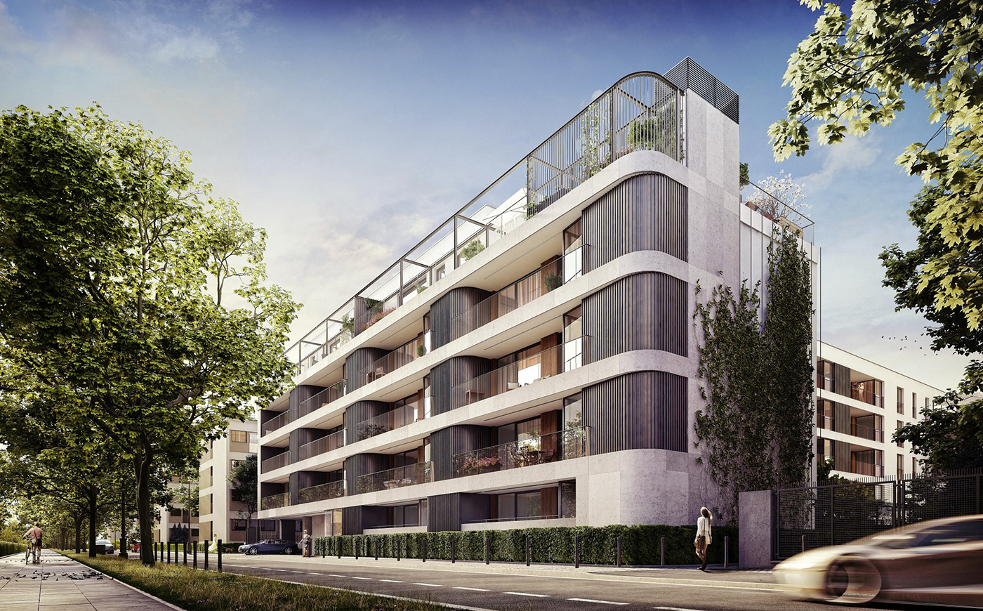 3ds max V-ray vray archviz architecture Residencial apartment building rendering warsaw visualization