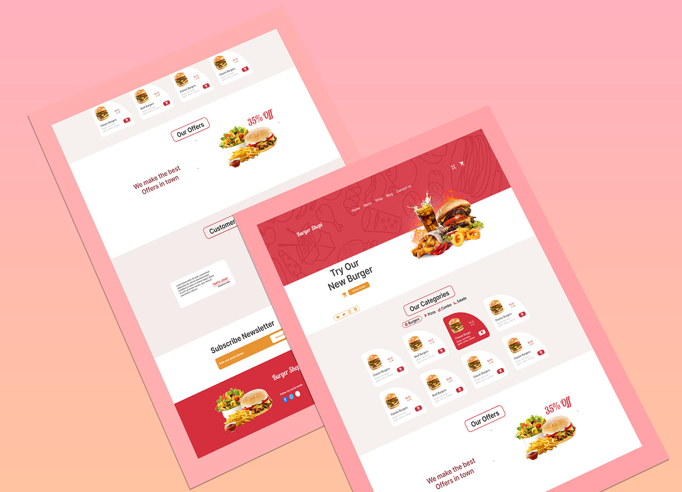 Burger Shopi Landing Page Website Design