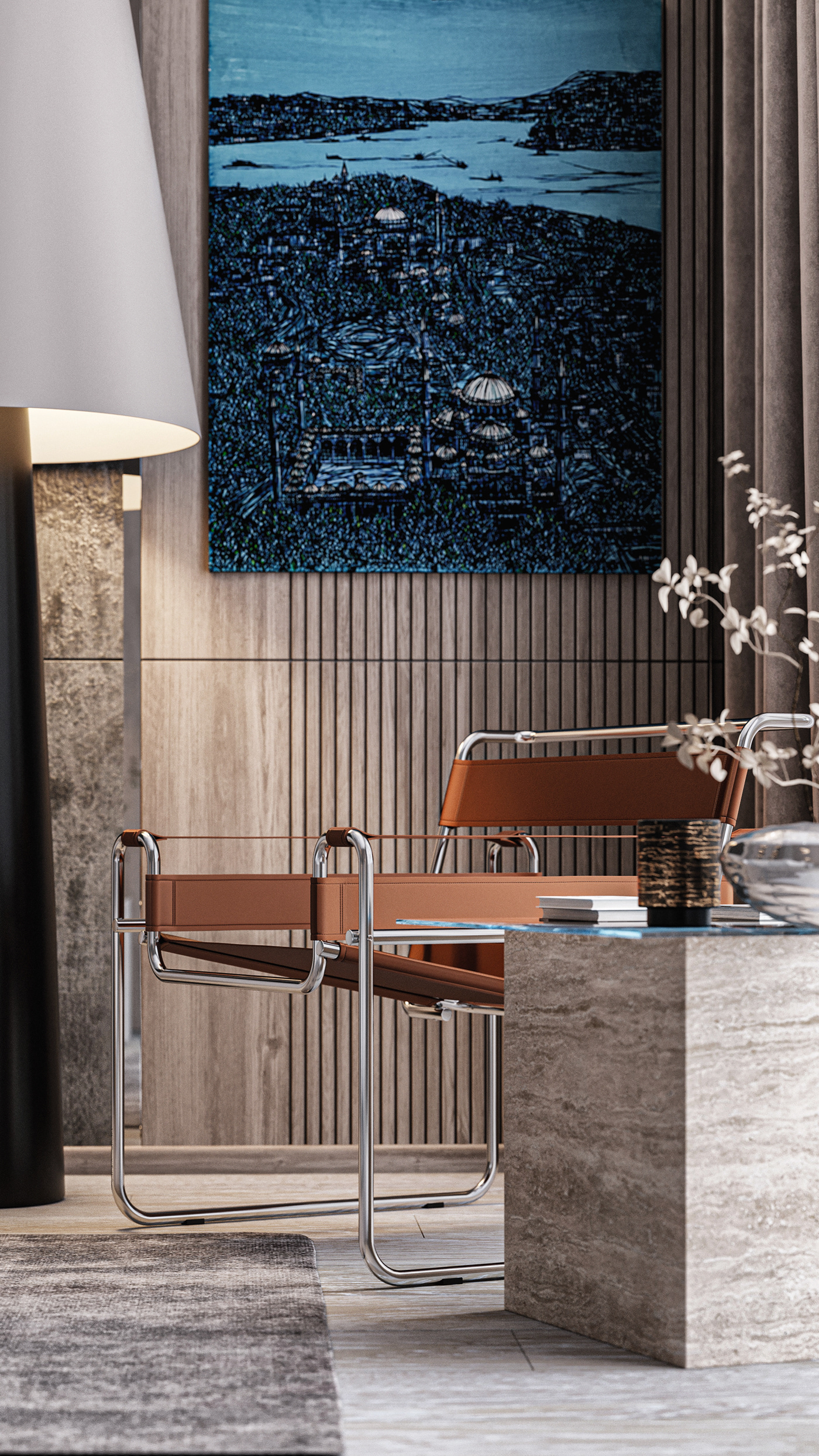 3dsmax interior design  Wassily Chair visualization Render 3ds max archviz corona design detailrender
