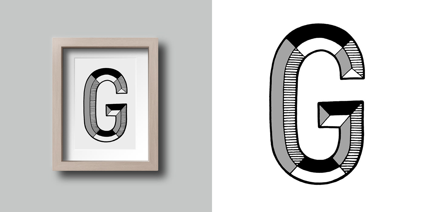 3deffect 3dletters hand-lettering Handlettering handmade ink lettering monogram typography  