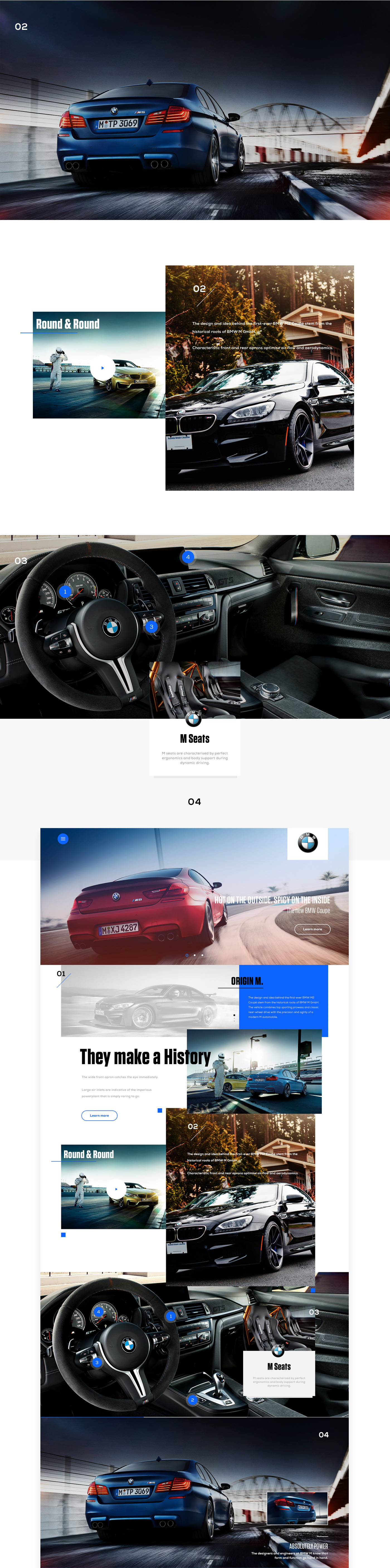 BMW template design stylish brand redesign ux UI Website concept Interface