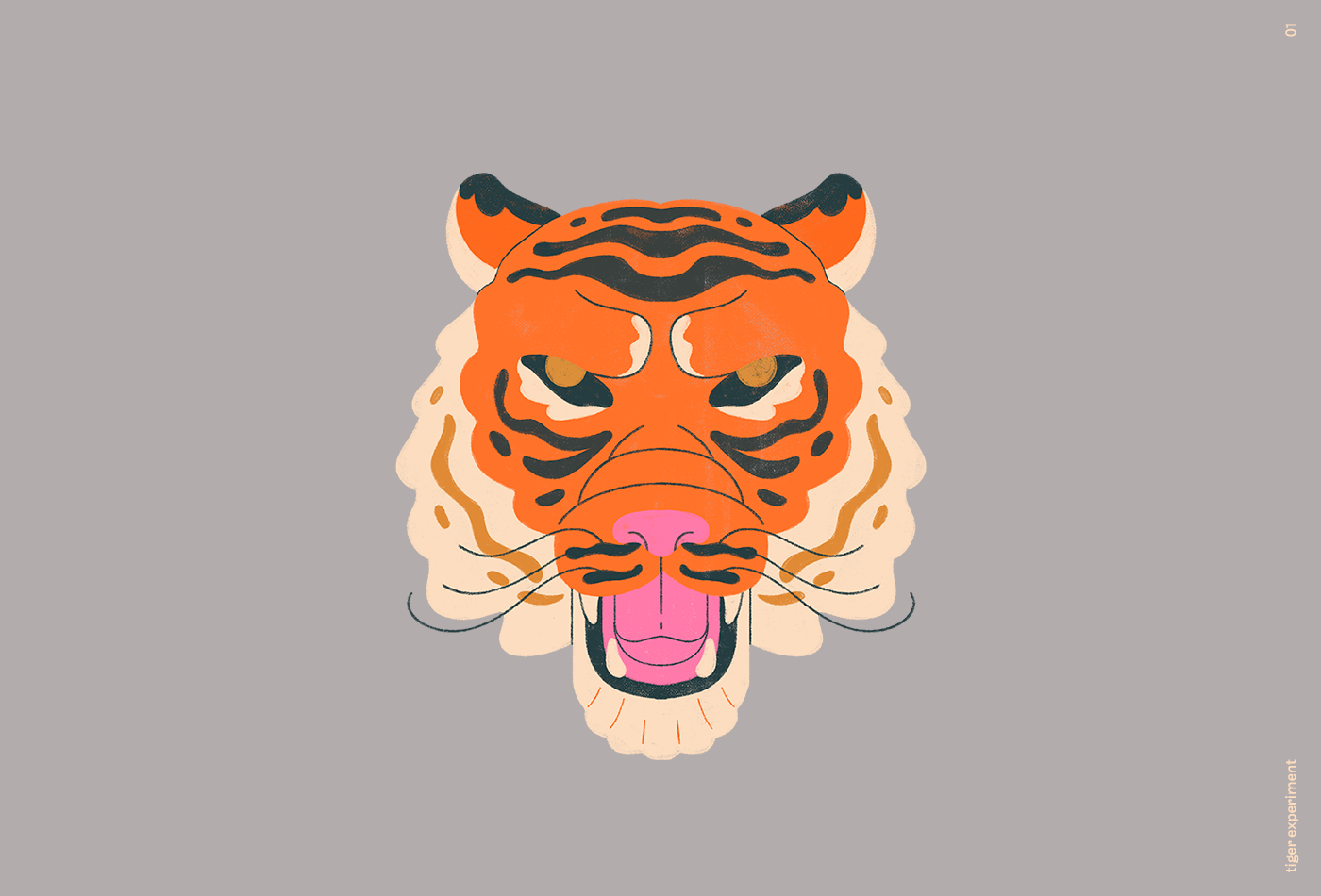 gif ILLUSTRATION  Personal Work portfolio Self Promotion stickers tiger tigre