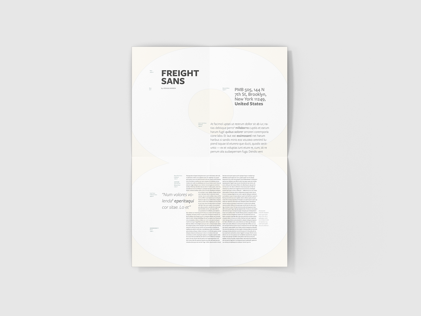 typography   Type Specimen freight freight sans Joshua Darden