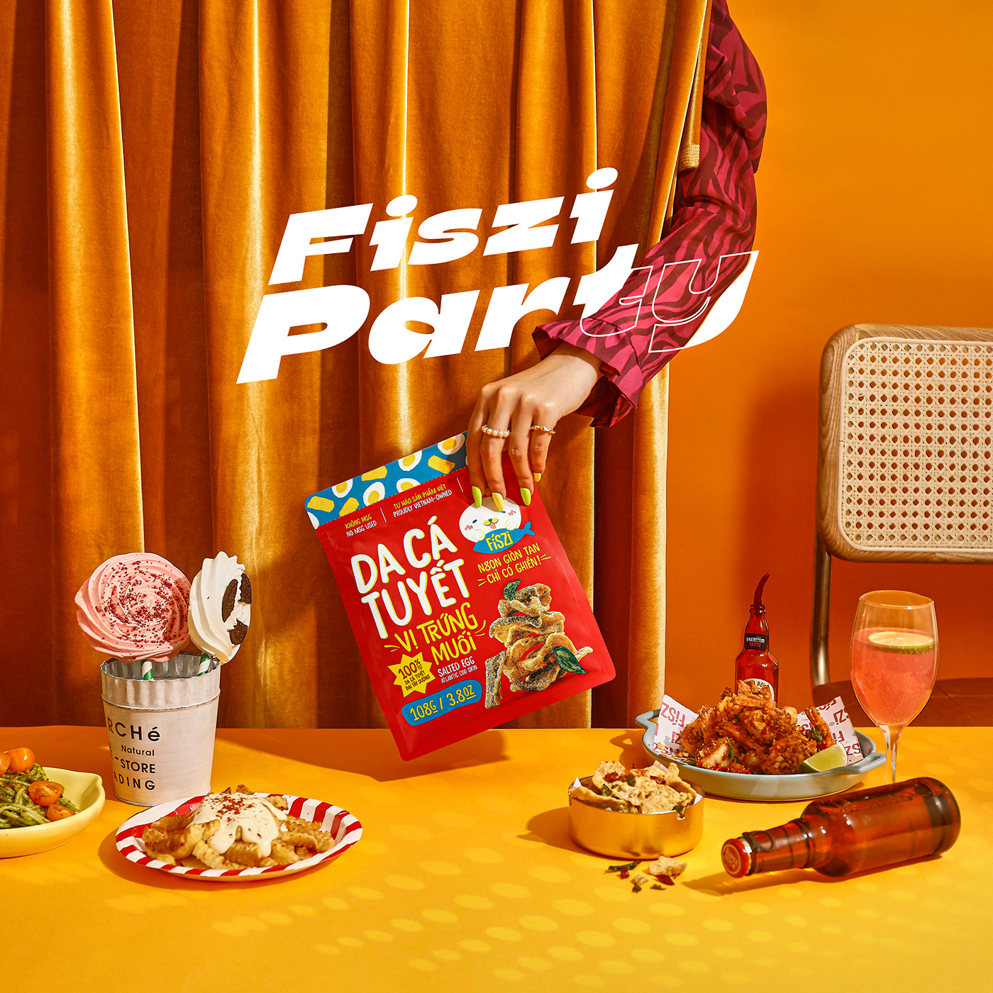 art fish skin party popart product snack still life
