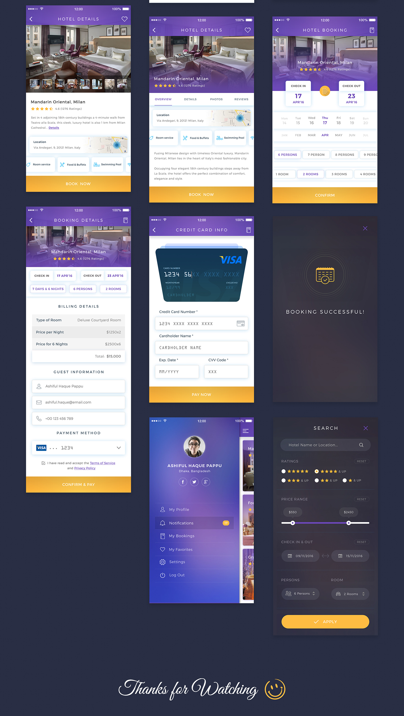 ui kit psd hotel booking Hotel Reservation hotel search  Travel traveler iOS App app ui booking app
