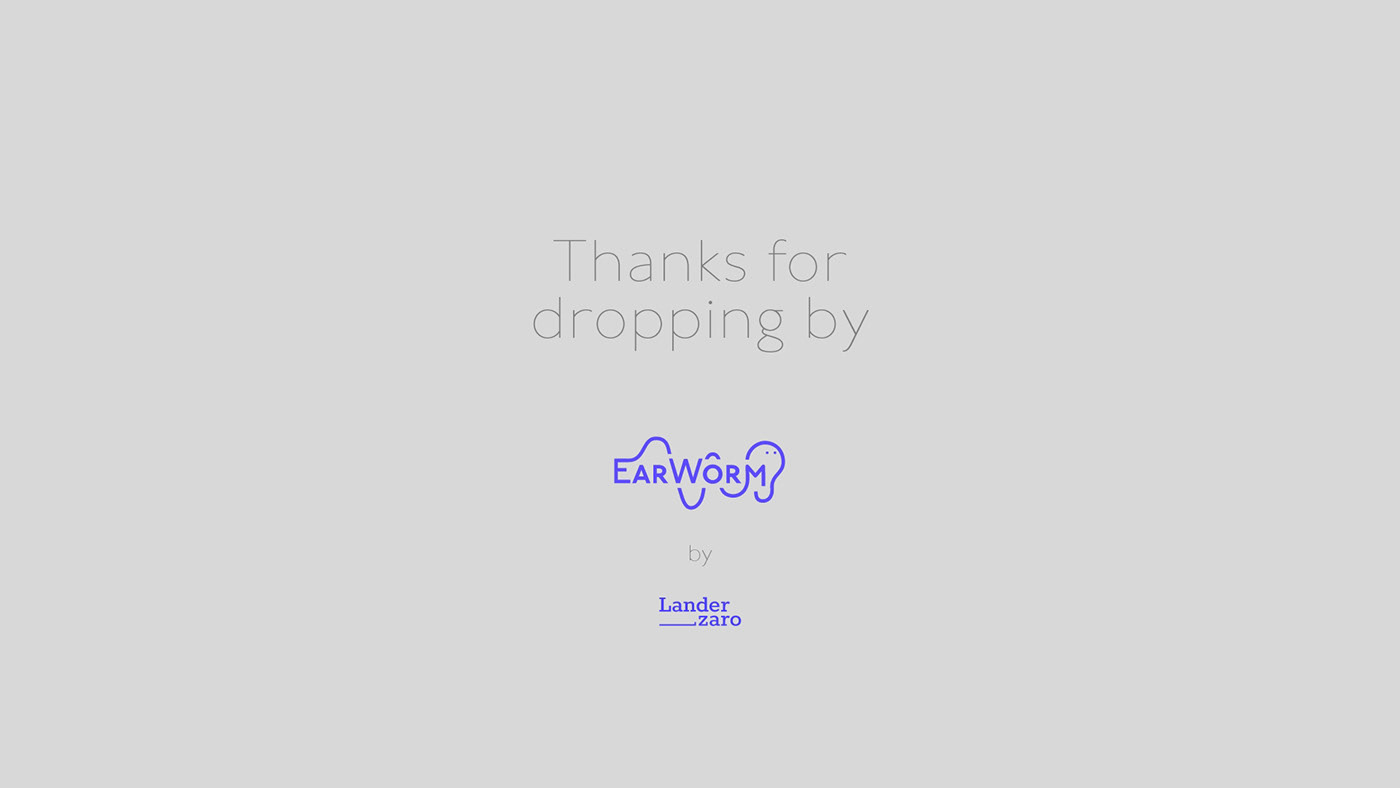 animation  app branding  earworm Shazam uxui art direction  dark interaction minimal