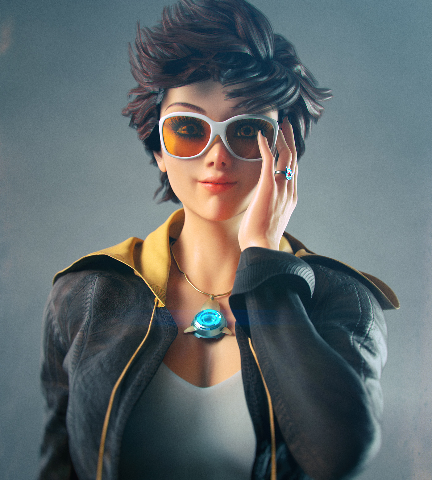 overwatch ,fanart,Character,octanerender ,daz3d,houdini,Tracer,widowmaker,s...