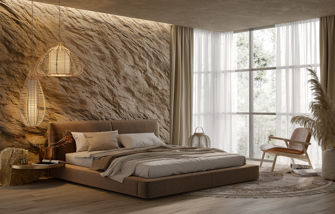 bed bedroom cofeetable design furniture Interior interiordesign light magazine photo