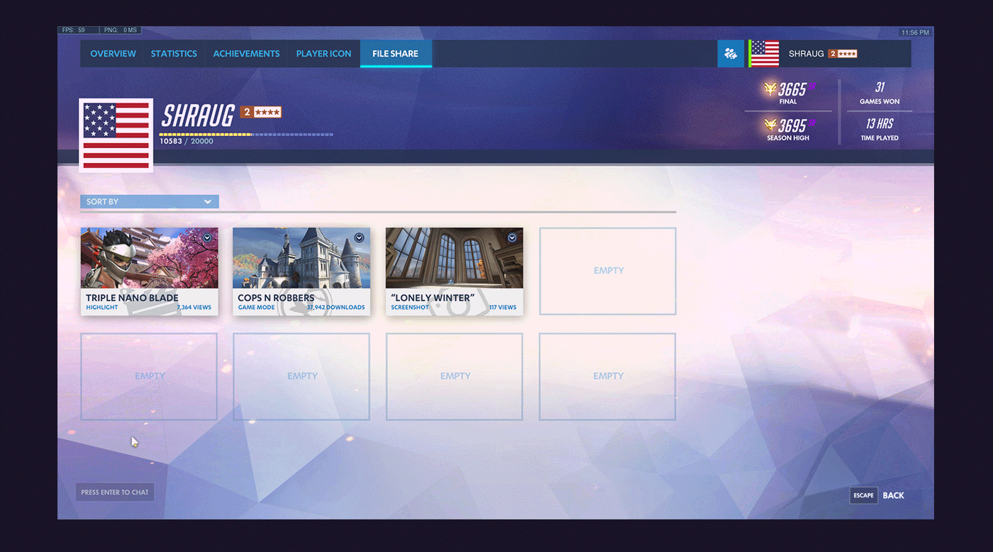 Blizzard overwatch  UI design Gaming OW PC game