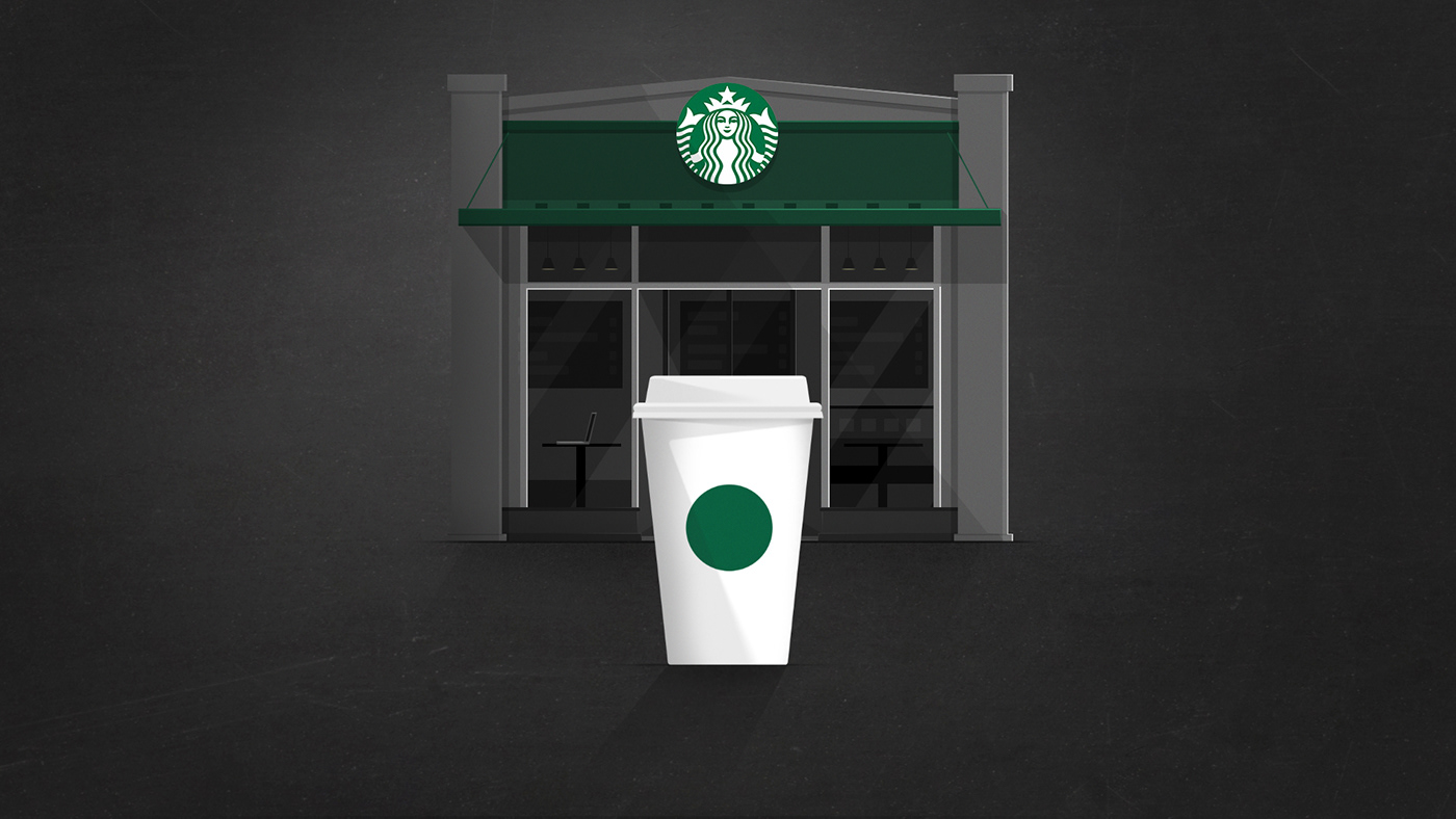 2D after effects 3D c4d motion design character animation motion graphics  starbucks Coffee