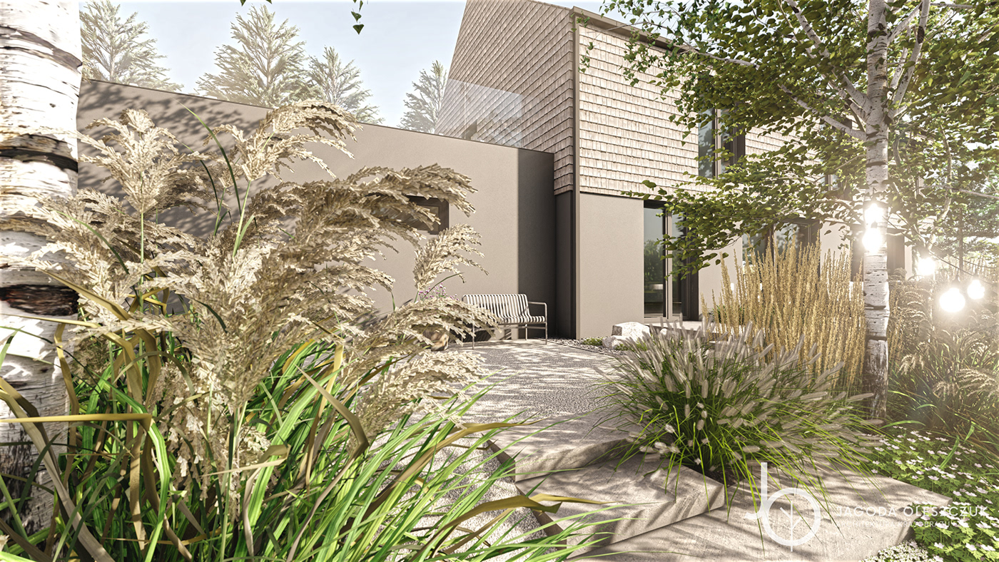 3D architektura krajobrazu exterior design garden Landscape Landscape Architecture  lumion Nature projekt ogrodu SketchUP