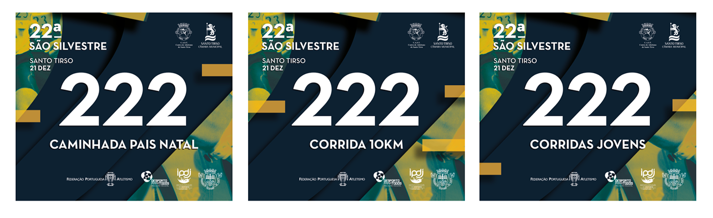 Event Santo Tirso Portugal Marathon graphic design 