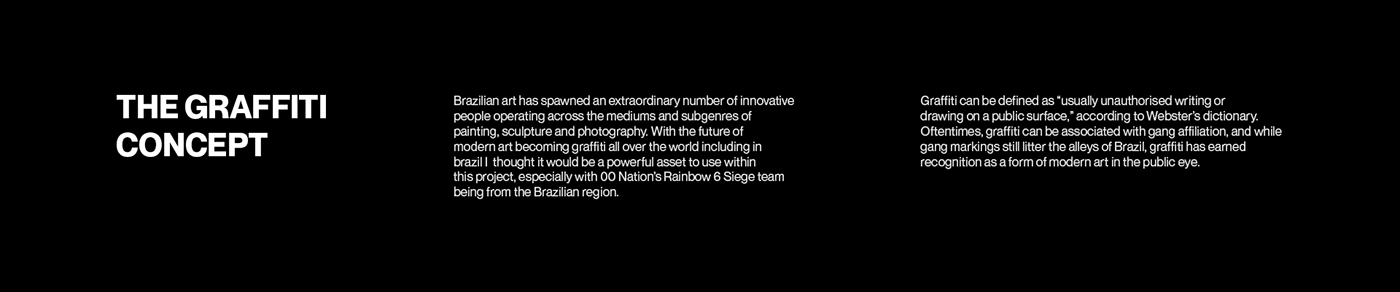 Brazil design esports grunge Project R6 Rainbow 6 siege Street 00 nation branding 