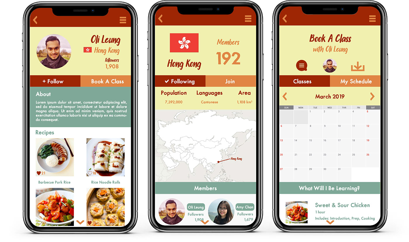 app app design cooking app design graphic design  mobile design ui design UX design