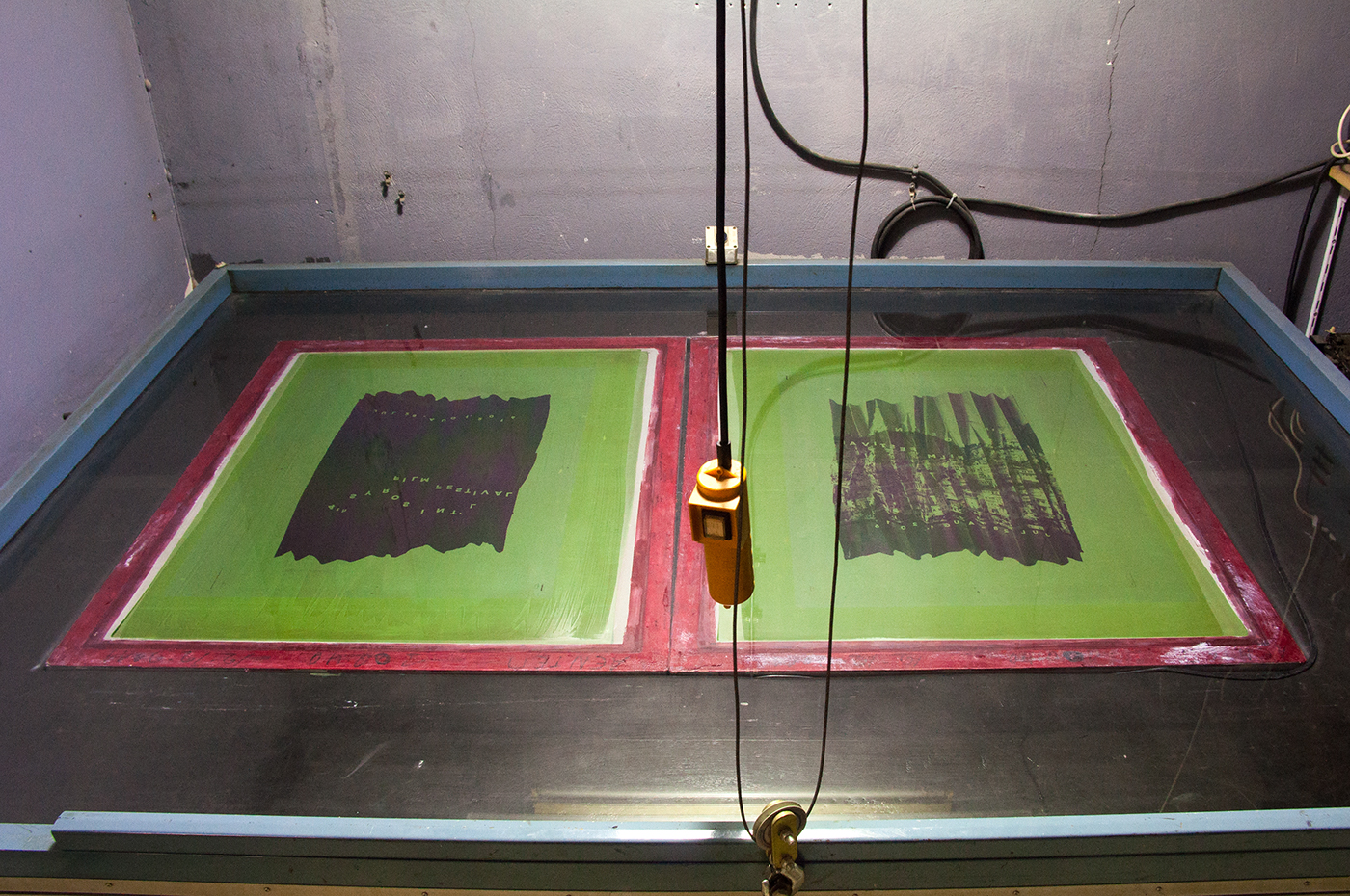 silkscreen silk screen screenprin screen print poster tind printmaking ink gradient