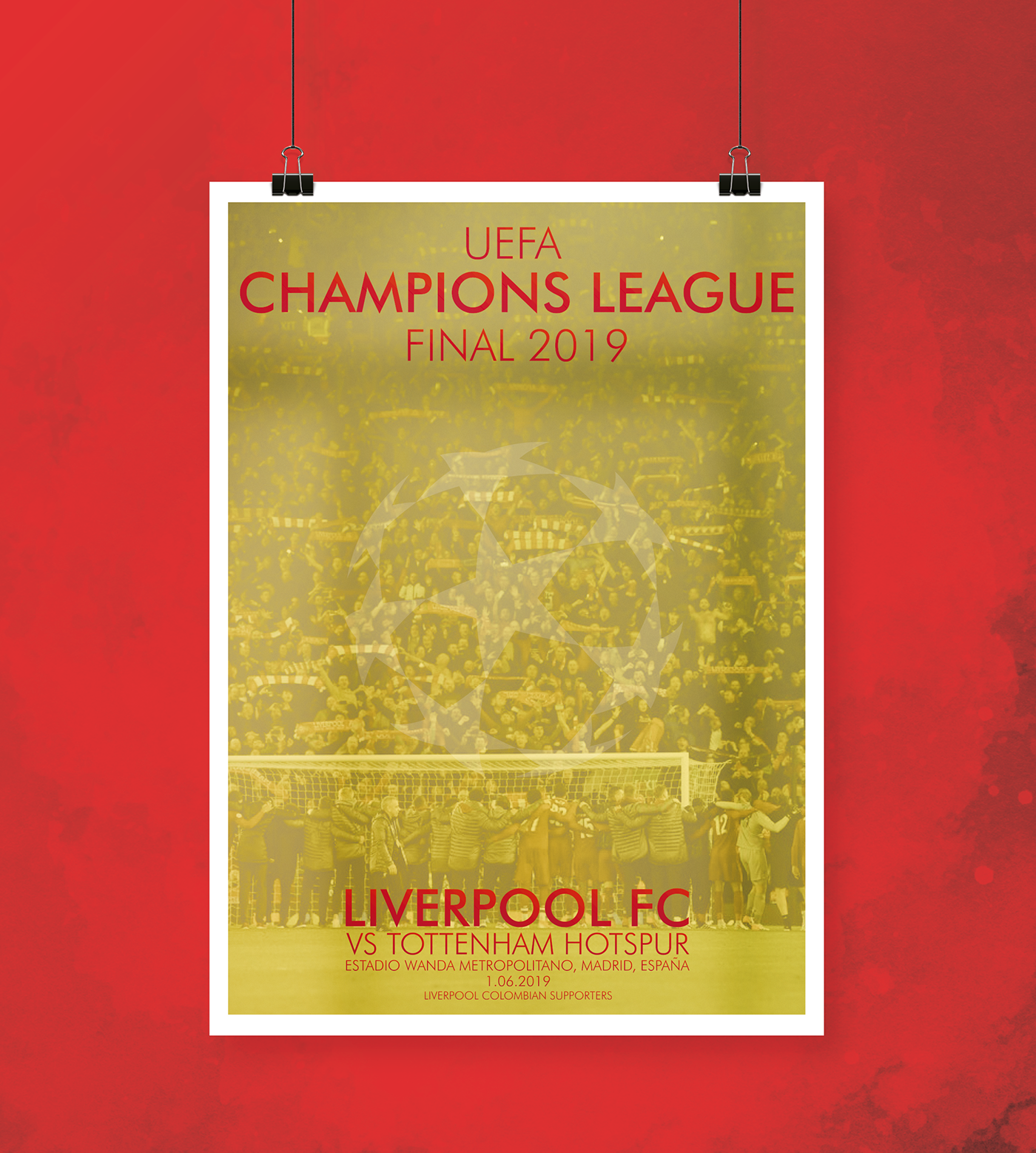 champions league UEFA Champions League Madrid 2019 football Futbol Liverpool liverpool FC LFC poster
