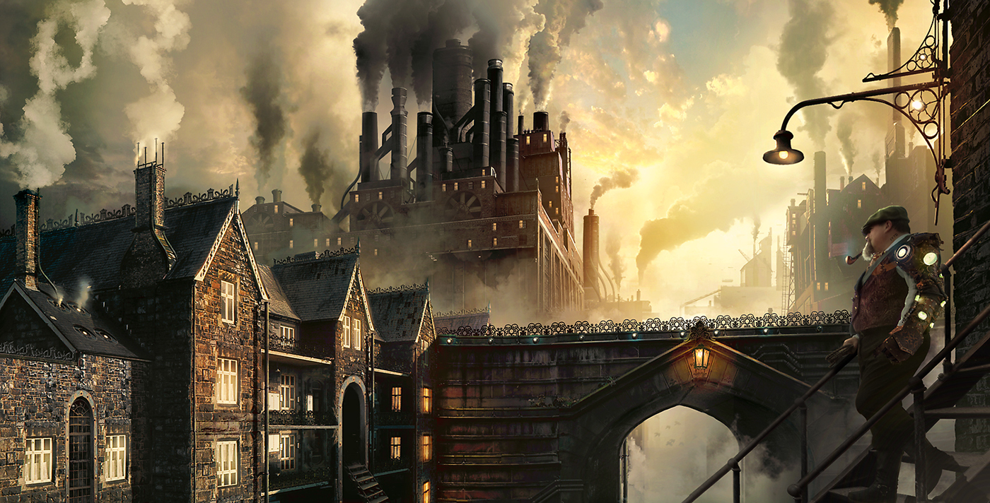 steampunk city