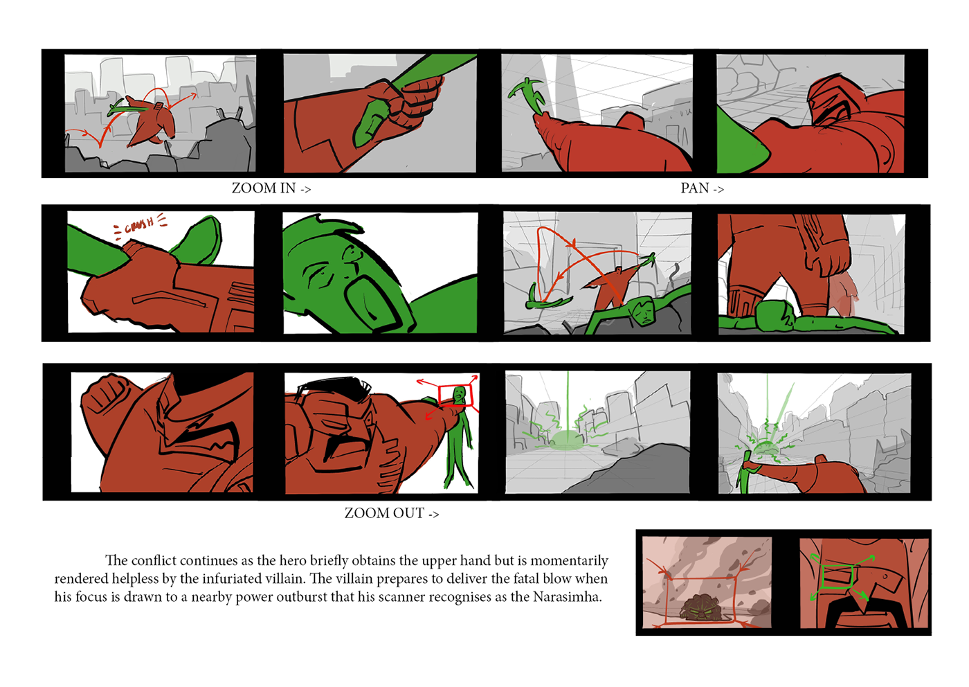 action after effects animatic fiction Fight Scene photoshop Procreate storyboard