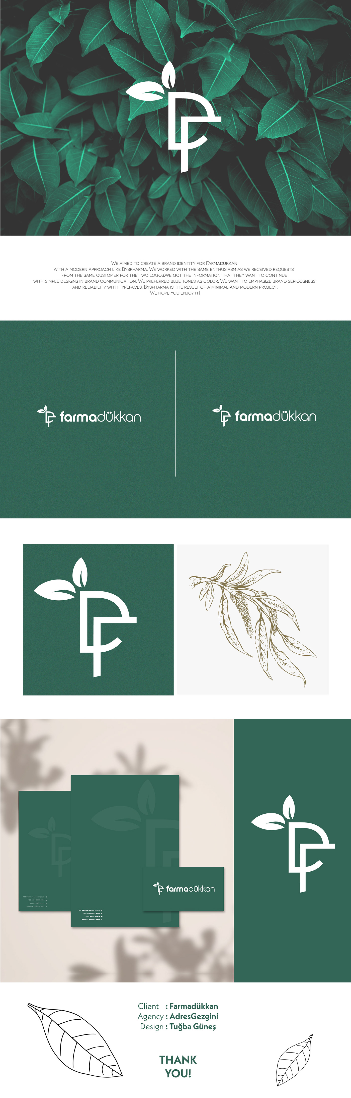 design designer leaf logo natural pharmacy