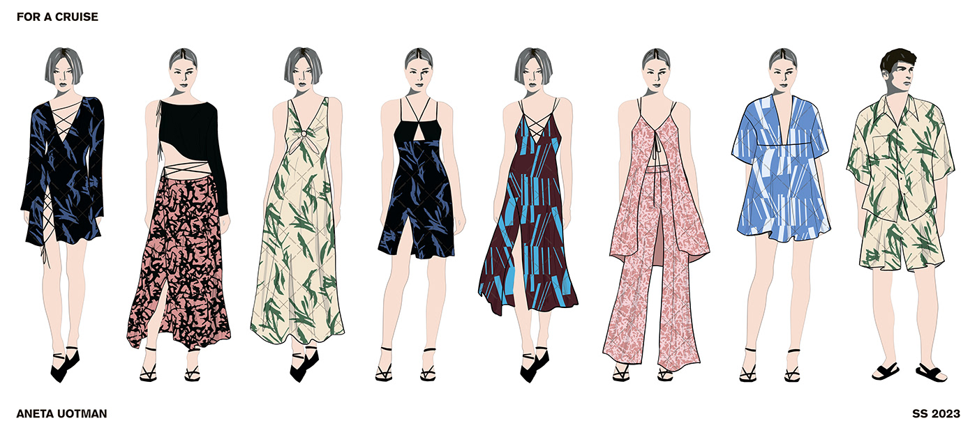 clothes Clothing Fashion  fashion brand fashion design fashion illustration pattern design  print technical drawing textile