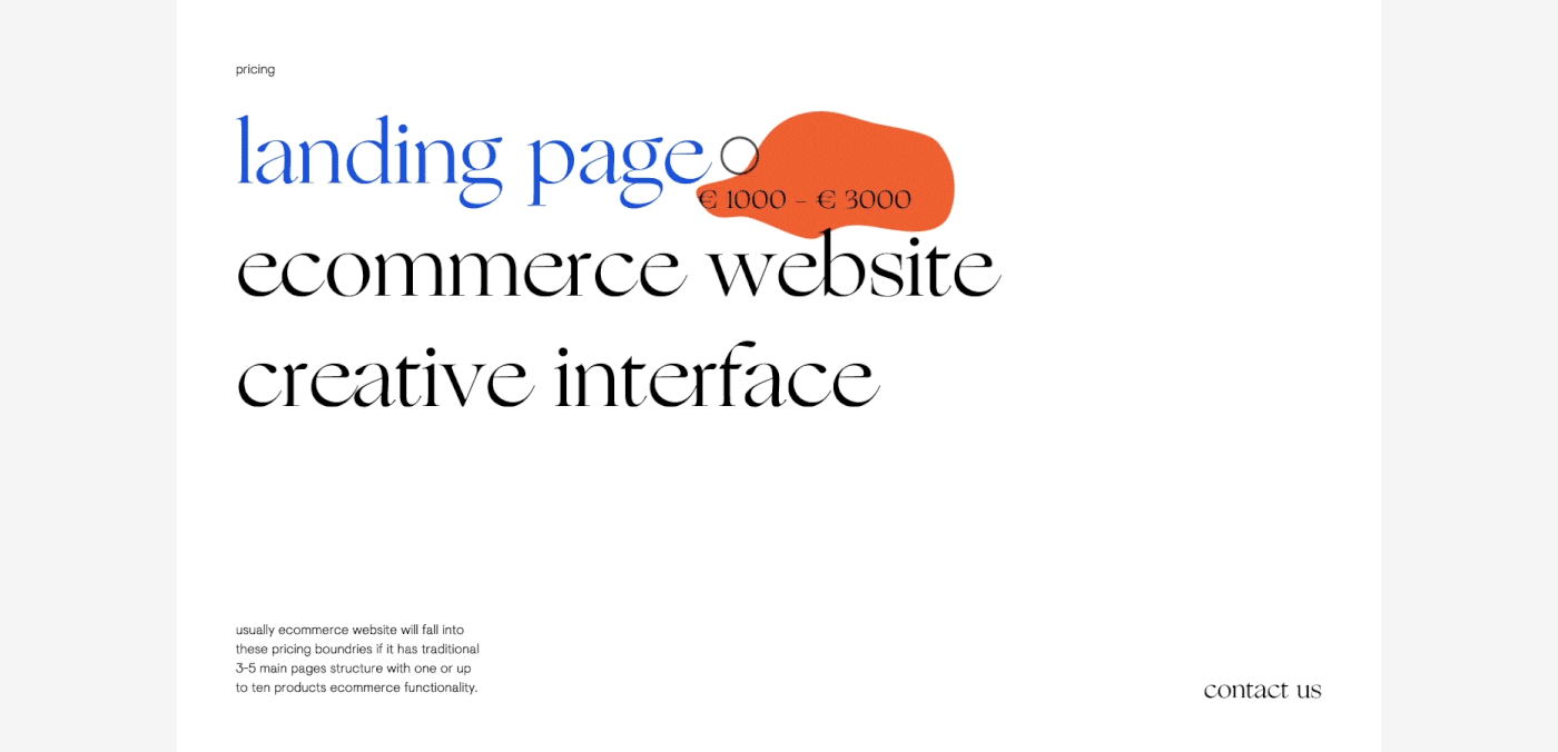 face ILLUSTRATION  Website Web portfolio interaction design landing page Cursor bold