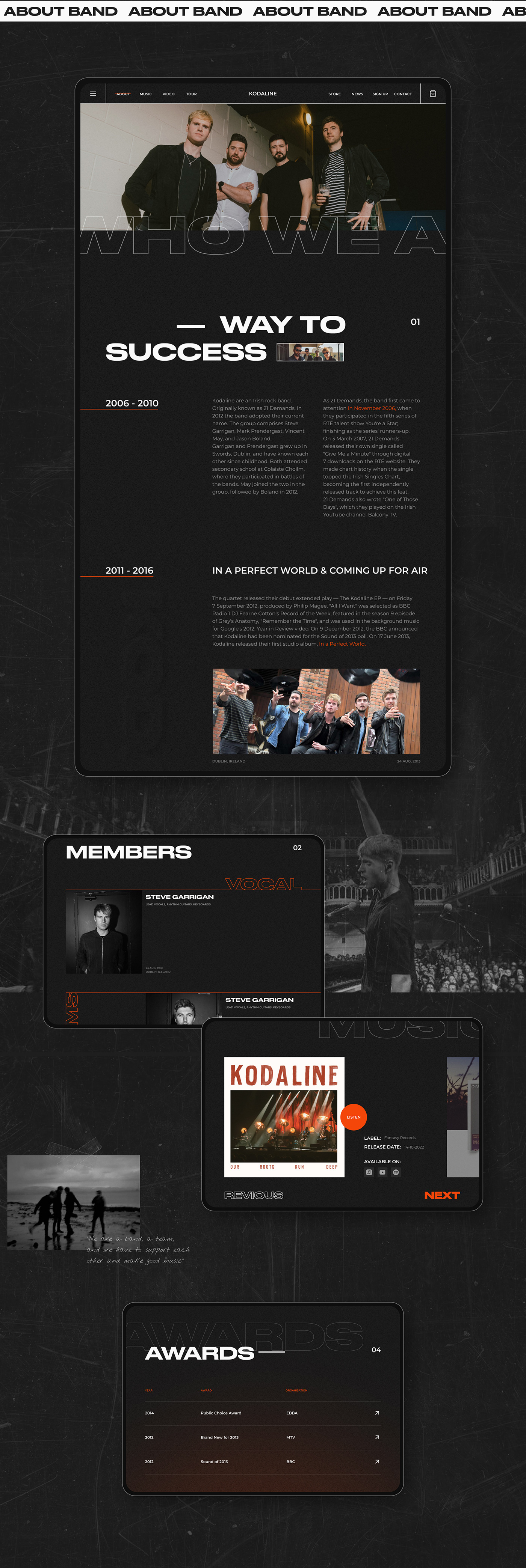 ux/ui Website Web Design  music band redesign musician UI ux Ecommerce