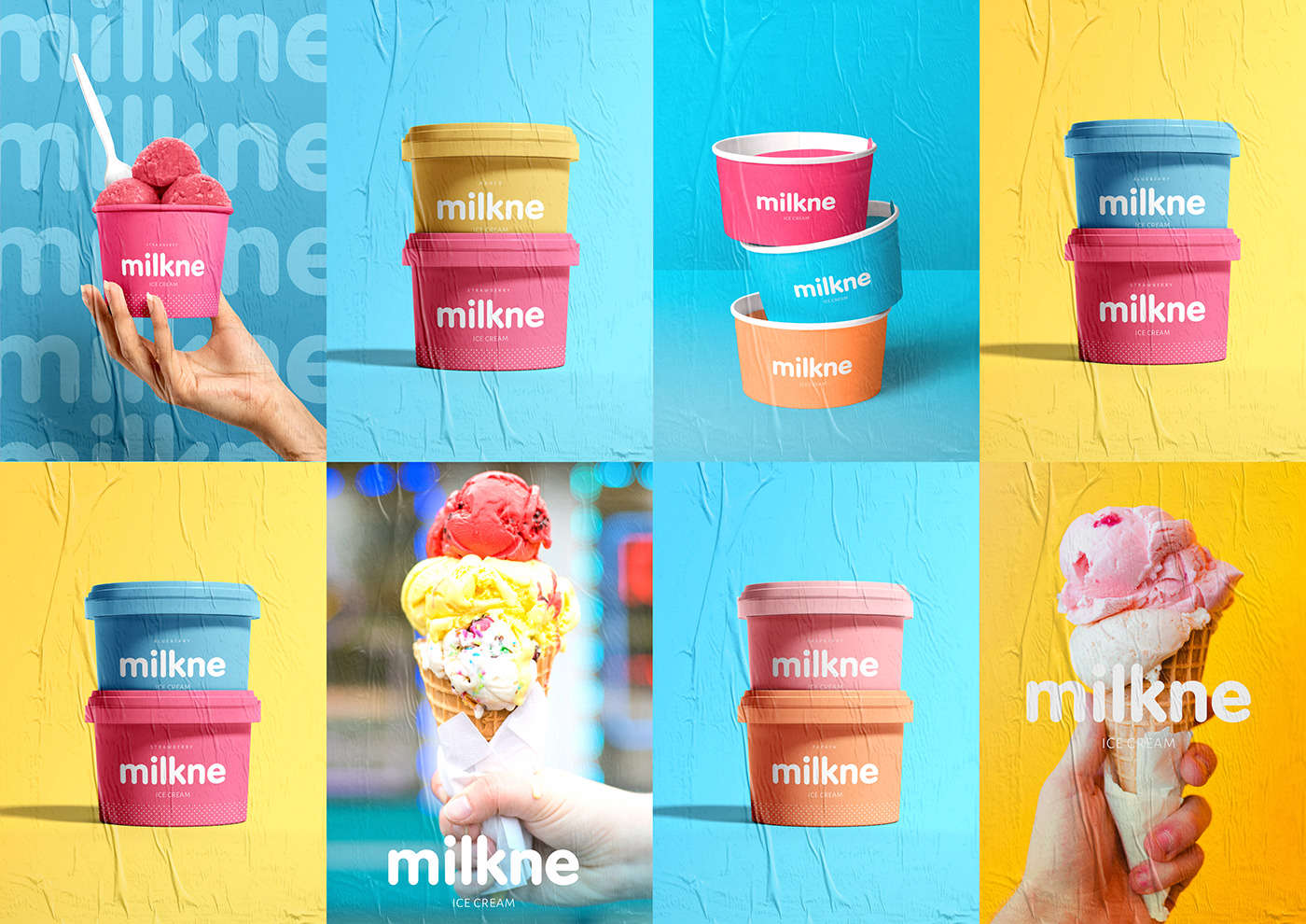 brand branding  ice cream Gelato logo Packaging fresh sorvete desert icecream